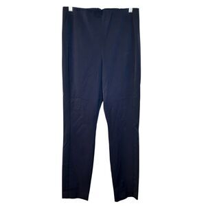 Theory Dress Pants Navy Blue Women Size 10 US Made Stretch High Rise Ankle Crop